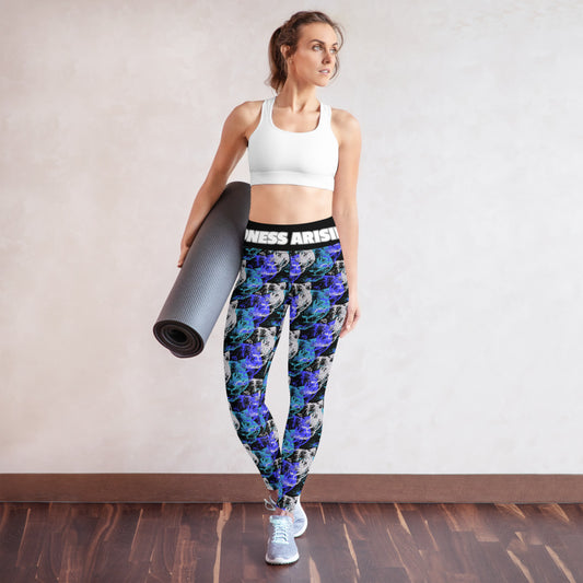 Lioness Arising - Yoga Leggings - blue/black