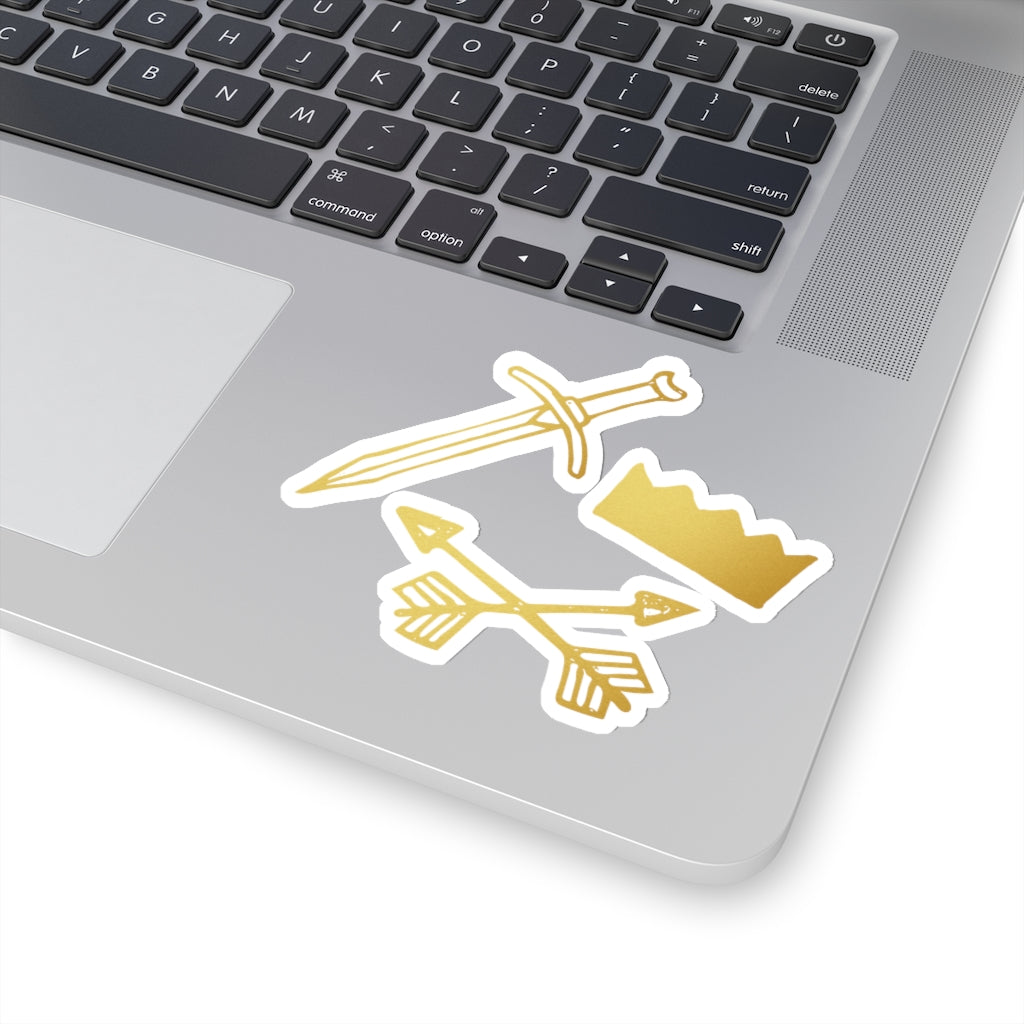 Gold and Bold Warrior - Kiss-Cut Stickers