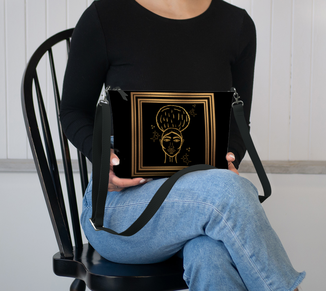 Afro Beauty Sparkle “Framed”- Vegan Leather Crossbody