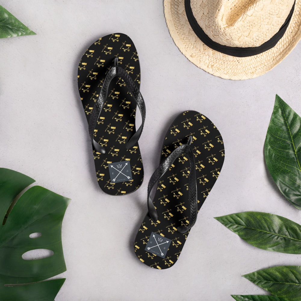 Gold and Bold Warrior - Unisex Flip-Flops