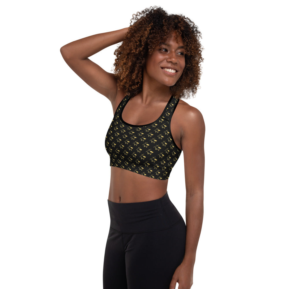 Gold and Bold Warrior - Padded Sports Bra