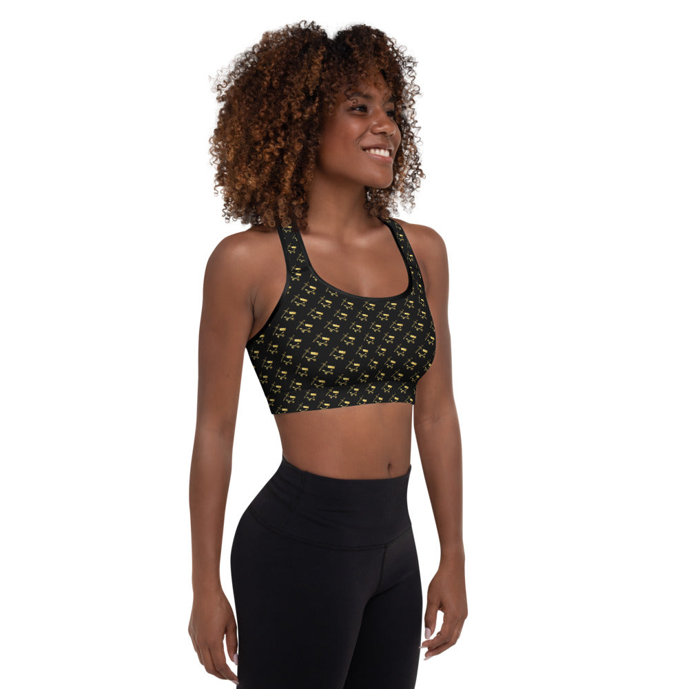 Gold and Bold Warrior - Padded Sports Bra