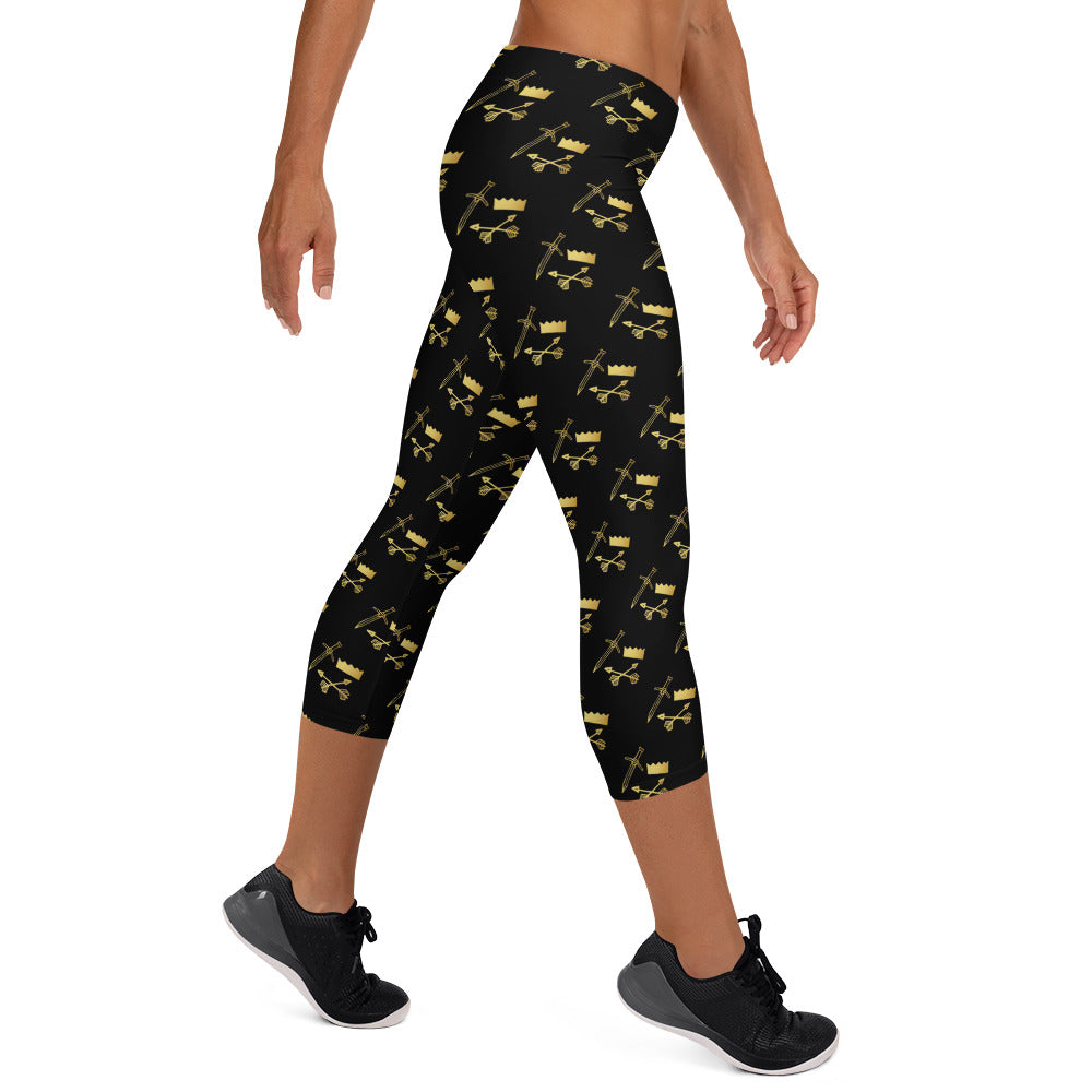 Gold and Bold Warrior - Capri Leggings