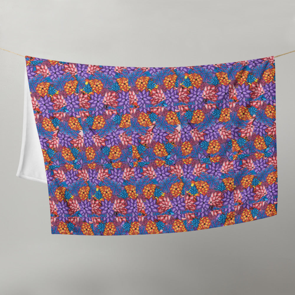 Watercolor Flower - Throw Blanket