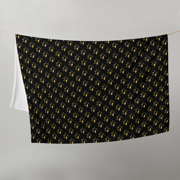 Gold and Bold Warrior- Throw Blanket
