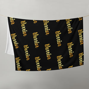 Gold and Bold Warrior - Throw Blanket