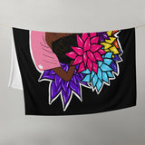 Beauty with Flowers - Throw Blanket