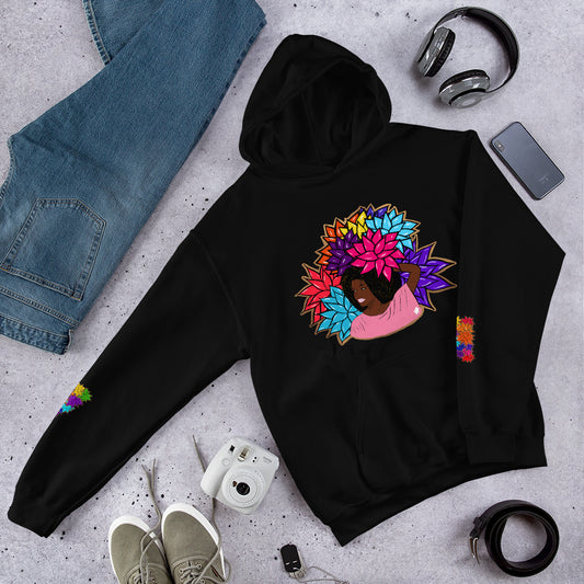 Beauty with Flowers - Unisex Hoodie