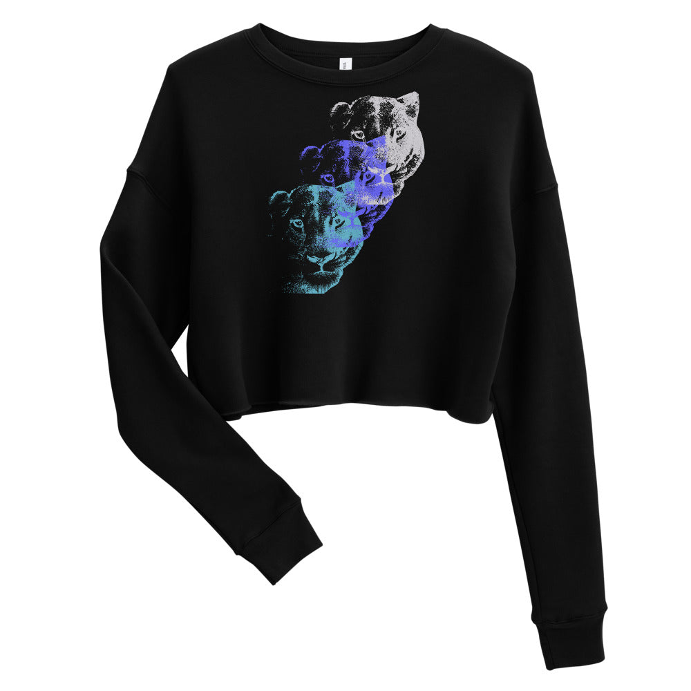 Lioness Arising - Crop Sweatshirt - black