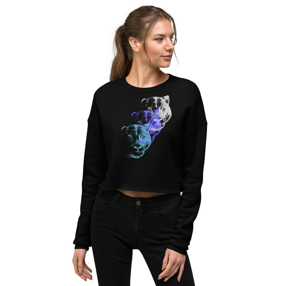 Lioness Arising - Crop Sweatshirt - black